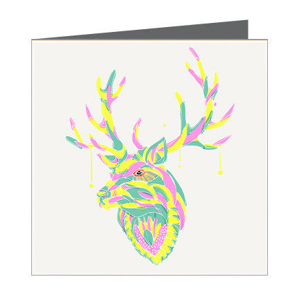 Card - Stag fluro