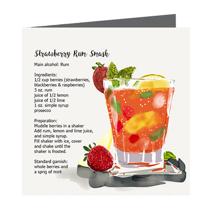 Card - Cocktail Strawberry Rum Smash