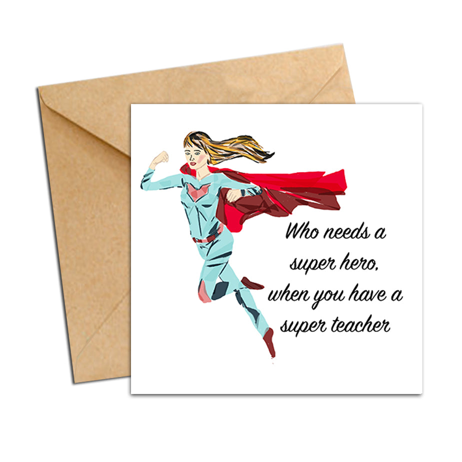Card - Teacher Super hero