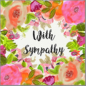 Small Cards (Pack of 10) - Sympathy Blooms Pint and Orange