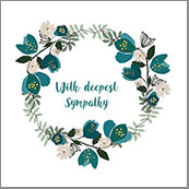 Small Cards (Pack of 10) - Sympathy Teal Ring