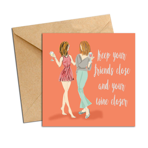 Card - friendship wine closer