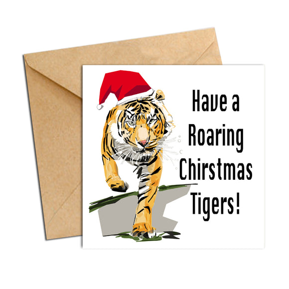 Card - Xmas Footy Tigers